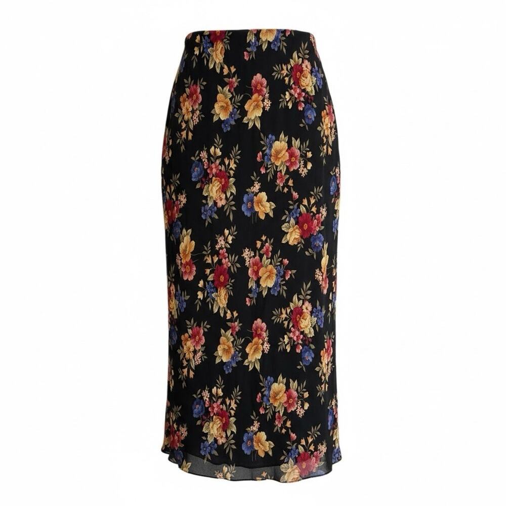 Vintage Jones New York Maxi Skirt Women's Size 12 Floral Fairy Cottage Y2K 90’s